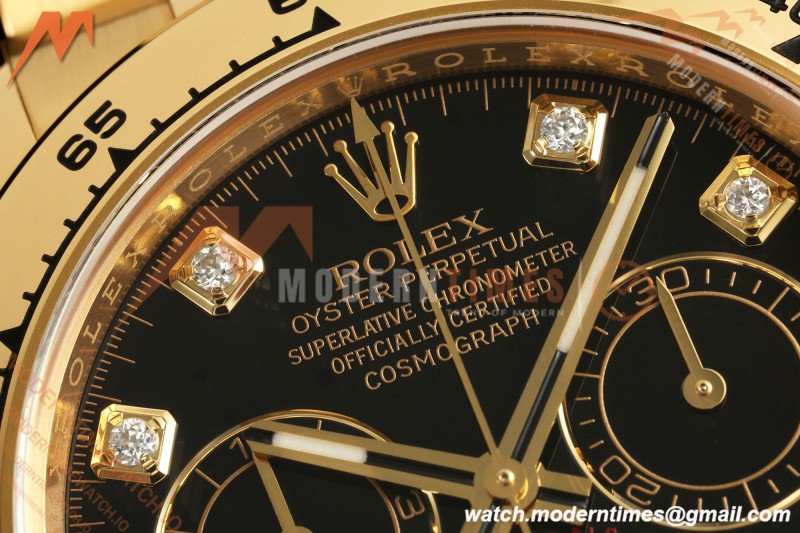 Rolex - Daytona 116508 40mm 904L YG/YG Blk/Dia VF DD4130