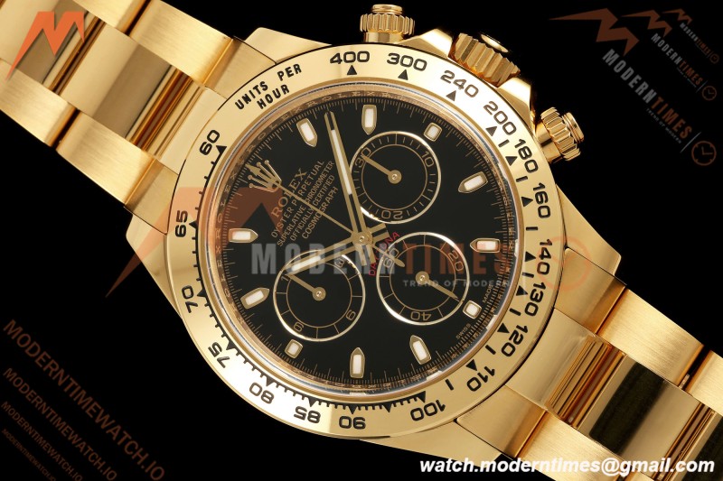 Rolex - Daytona 116508 40mm 904L YG/YG Blk/Stk VF DD4130