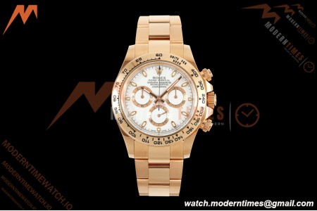 Rolex - Daytona 116505 40mm RG/RG Wht/Stk VF DD4130 | 롤렉스 - 데이토나 116505 40mm 로즈골드/로즈골드 화이트/스틱 VF DD4130