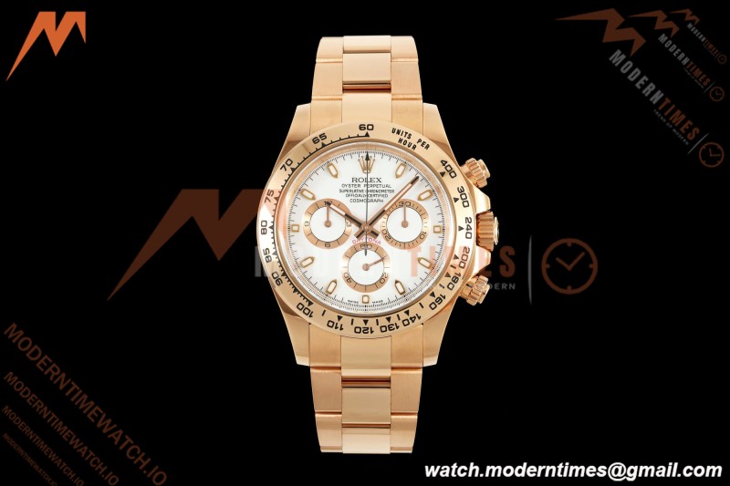Rolex - Daytona 116505 40mm RG/RG Wht/Stk VF DD4130