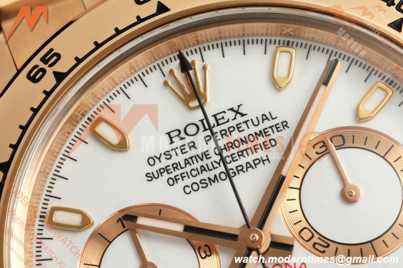 Rolex - Daytona 116505 40mm RG/RG Wht/Stk VF DD4130