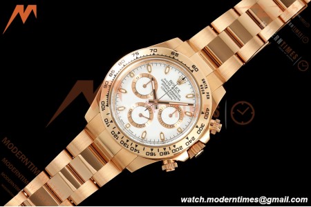 Rolex - Daytona 116505 40mm RG/RG Wht/Stk VF DD4130 | 롤렉스 - 데이토나 116505 40mm 로즈골드/로즈골드 화이트/스틱 VF DD4130