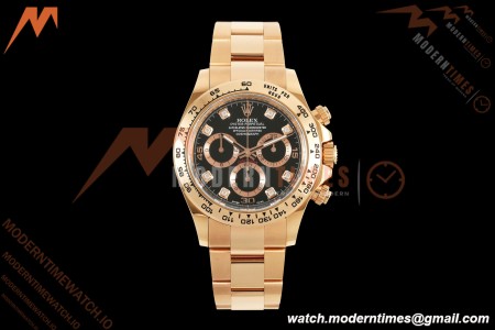 Rolex - Daytona 116505 40mm RG/RG Blk/Dia VF DD4130