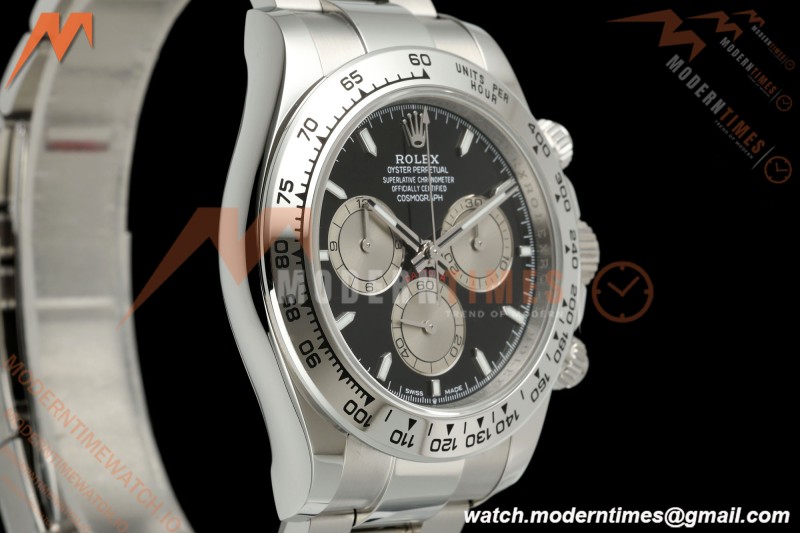 Rolex - Daytona 126509 40mm SS/SS Blk/Silv/Stk UFO UF4131 Free Sprung