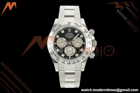 Rolex - Daytona 126509 40mm SS/SS Blk/Silv/Dia UFO UF4131 Free Sprung