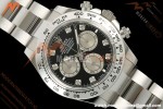 Rolex - Daytona 126509 40mm SS/SS Blk/Silv/Dia UFO UF4131 Free Sprung