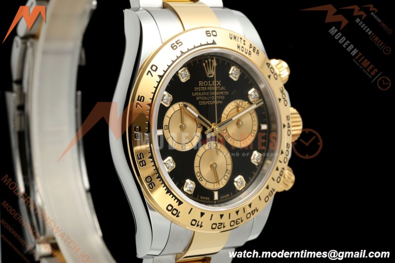 Rolex - Daytona 126503 40mm SS/YG Blk/YG Diamonds Dial UFO UF4131 Free Sprung 