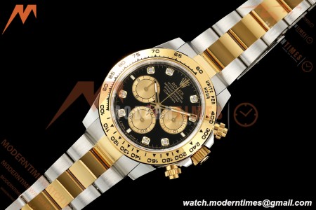 Rolex - Daytona 126503 40mm SS/YG Blk/YG Diamonds Dial UFO UF4131 Free Sprung 