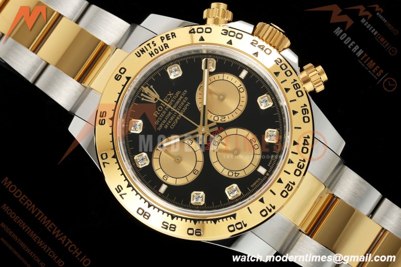Rolex - Daytona 126503 40mm SS/YG Blk/YG Diamonds Dial UFO UF4131 Free Sprung 
