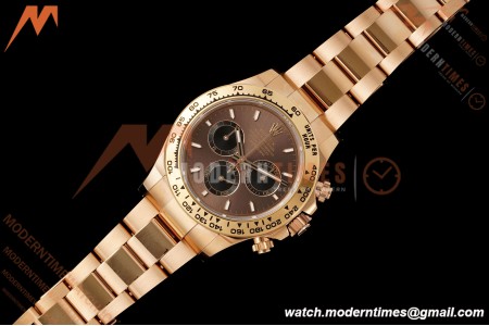 Rolex - Daytona 126505 40mm RG/RG Brn/Blk/Stk RWF DD4131 Free Sprung