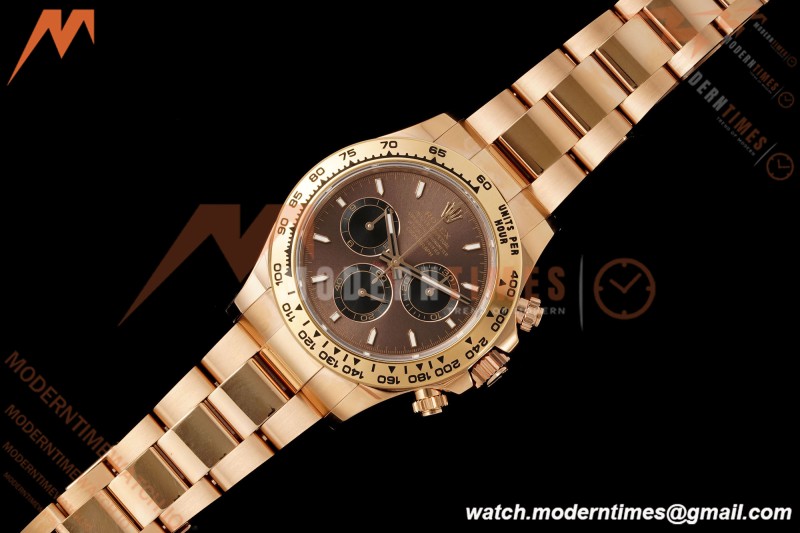 Rolex - Daytona 126505 40mm RG/RG Brn/Blk/Stk RWF DD4131 Free Sprung