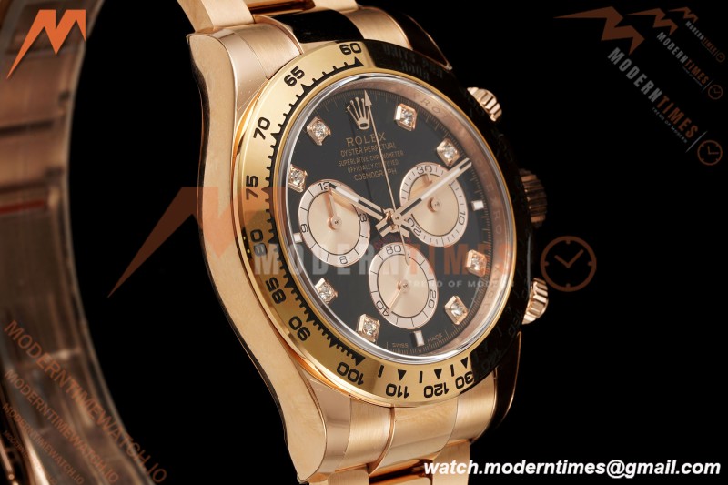 Rolex - Daytona 126505 40mm RG/RG Blk/Chap/Dia RWF DD4131 Free Sprung