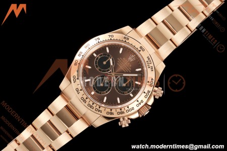 Rolex - Daytona 126505 40mm RG/RG Brn/Blk/Stk Dial UFO UF4131 Free Sprung 