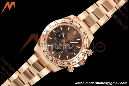 Rolex - Daytona 126505 40mm RG/RG Brn/Blk/Stk Dial UFO UF4131 Free Sprung 