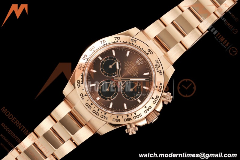Rolex - Daytona 126505 40mm RG/RG Brn/Blk/Stk Dial UFO UF4131 Free Sprung 