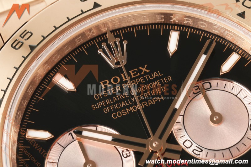 Rolex - Daytona 126505 40mm RG/RG Blk/Chap/Stk Dial UFO UF4131 Free Sprung 