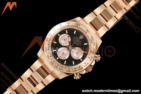 Rolex - Daytona 126505 40mm RG/RG Blk/Chap/Stk Dial UFO UF4131 Free Sprung 