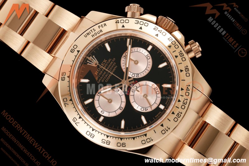 Rolex - Daytona 126505 40mm RG/RG Blk/Chap/Stk Dial UFO UF4131 Free Sprung 