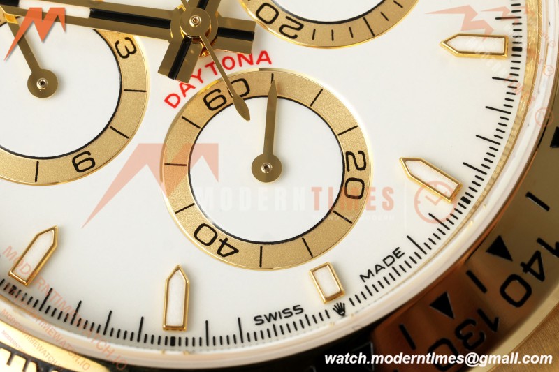 Rolex - Daytona 126508 40mm YG/YG Wht/Stk Dial UFO UF4131 Free Sprung 