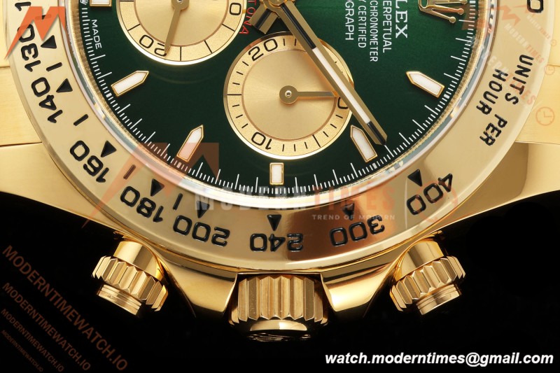 Rolex - Daytona 126508 40mm YG/YG Grn/YG Dial UFO UF4131 Free Sprung 