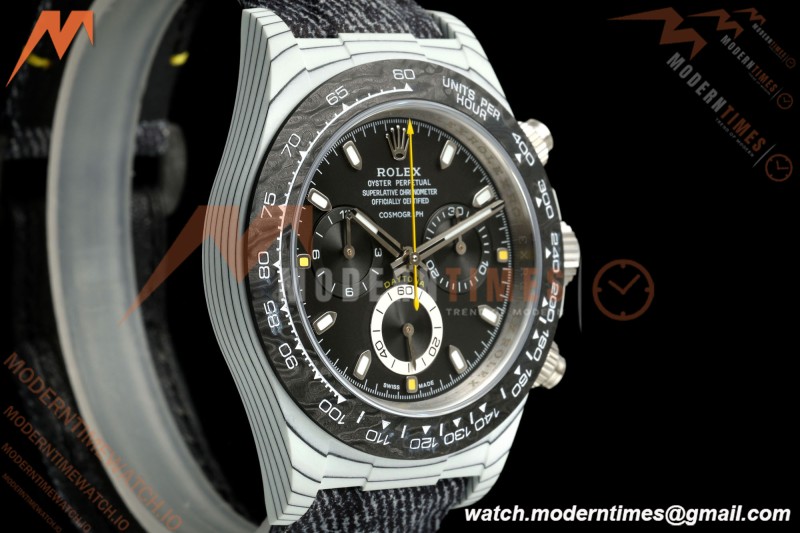 Rolex - Daytona 40mm DIW "Striker" Edition Unique Watch White Carbon Fiber FC/NY Black Dial DIWF SH4130