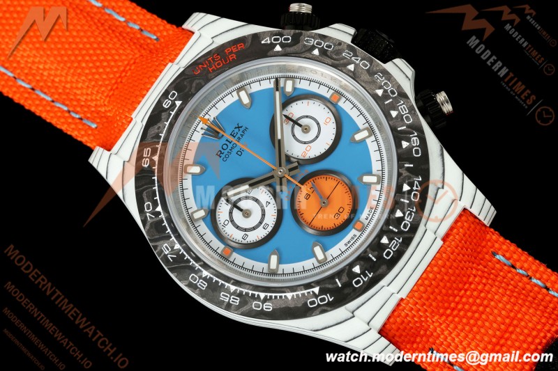 Rolex - Daytona DIW "Veloce" Edition 40mm White Carbon Fiber/NY Blu/Stk Dial DIWF SH4130