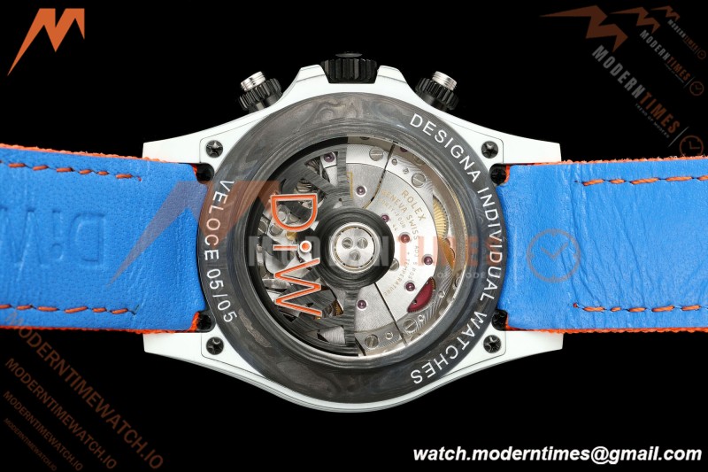 Rolex - Daytona DIW "Veloce" Edition 40mm White Carbon Fiber/NY Blu/Stk Dial DIWF SH4130