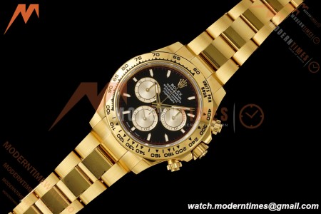 Rolex - Daytona 126508 40mm 904L YG/YG Blk/Stk Dial RWF JH4131 Weighted Free Sprung 