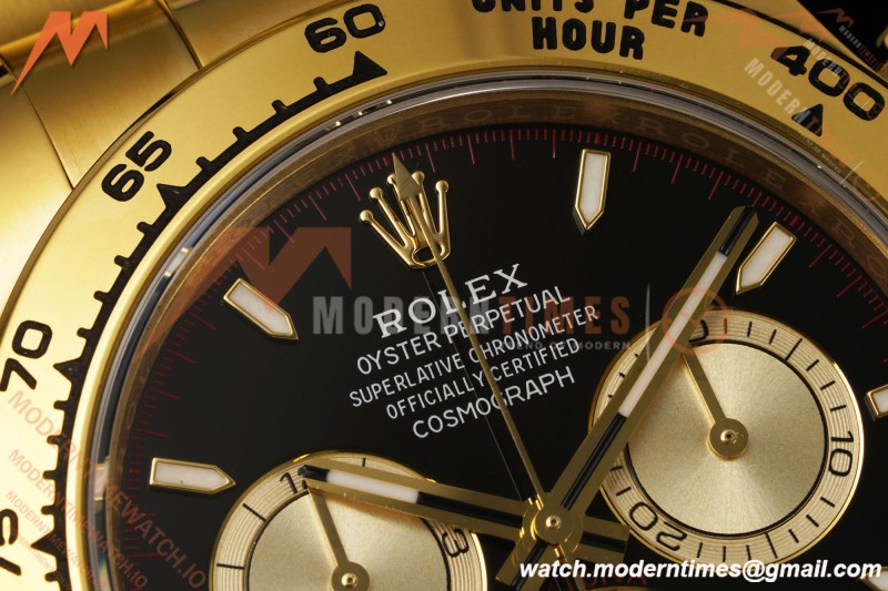 Rolex - Daytona 126508 40mm 904L YG/YG Blk/Stk Dial RWF JH4131 Weighted Free Sprung 