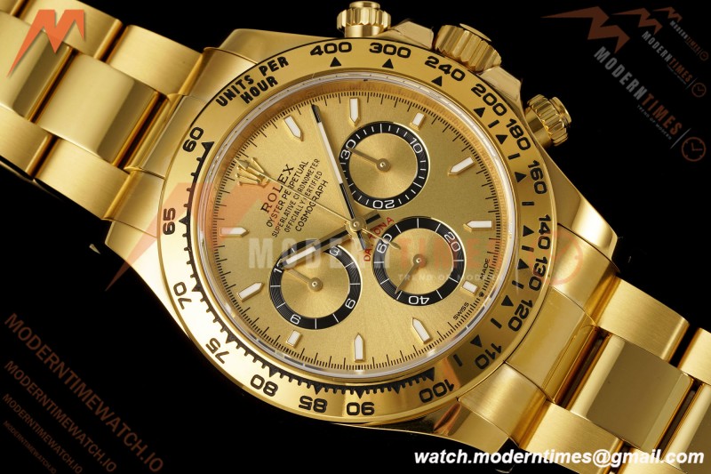 Rolex - Daytona 126508 40mm 904L YG/YG Gold/Stk Dial RWF JH4131 Weighted Free Sprung 