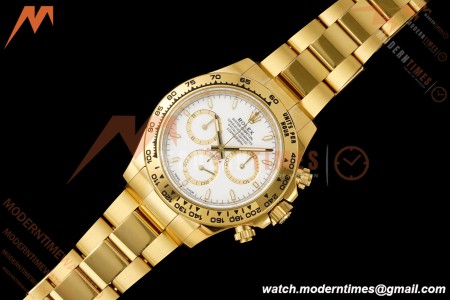 Rolex - Daytona 126508 40mm 904L YG/YG Wht/Stk Dial RWF JH4131 Weighted Free Sprung 