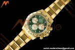 Rolex - Daytona 126508 40mm 904L YG/YG Grn/Stk Dial RWF JH4131 Weighted Free Sprung 
