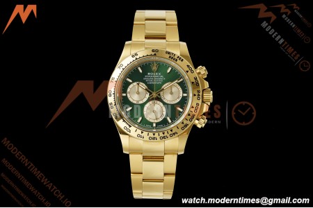Rolex - Daytona 126508 40mm 904L YG/YG Grn/Stk Dial RWF JH4131 Weighted Free Sprung 