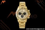 Rolex - Daytona 126508 40mm 904L YG/YG Gold/Blk/Stk Dial RWF JH4131 Weighted Free Sprung 