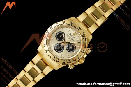 Rolex - Daytona 126508 40mm 904L YG/YG Gold/Blk/Stk Dial RWF JH4131 Weighted Free Sprung 