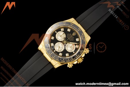 Rolex - Daytona 126518LN 40mm CER/YG/RU Blk/Gold/Dia RWF JH4131 Free Sprung