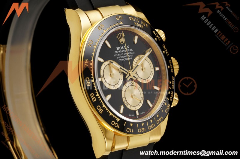 Rolex - Daytona 126518LN 40mm CER/YG/RU Blk/Gold/Stk RWF JH4131 Free Sprung