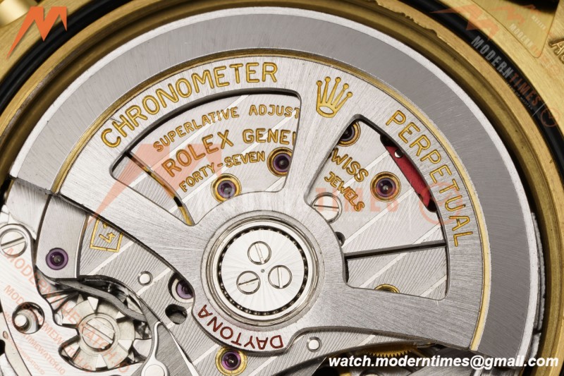 Rolex - Daytona 126518LN 40mm CER/YG/RU Blk/Gold/Stk RWF JH4131 Free Sprung