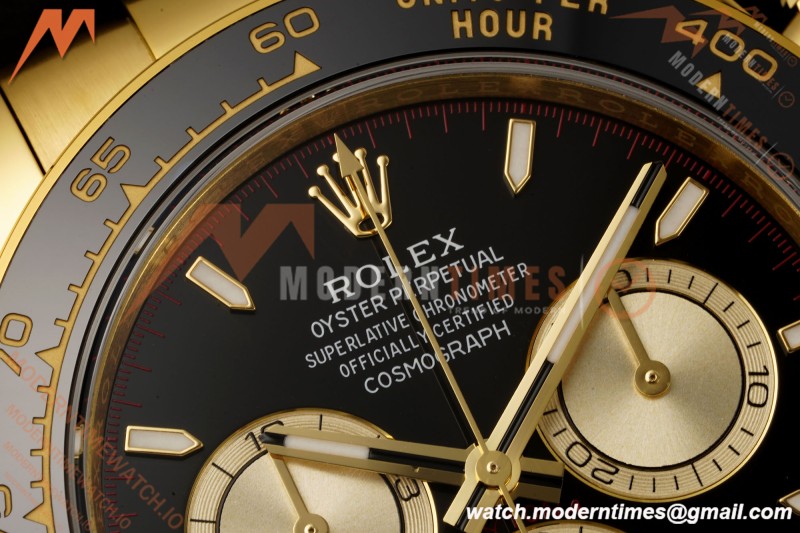 Rolex - Daytona 126518LN 40mm CER/YG/RU Blk/Gold/Stk RWF JH4131 Free Sprung
