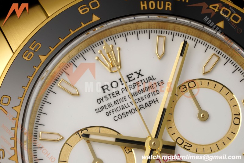 Rolex - Daytona 126518LN 40mm YG/RU Wht/Stk RWF JH4131 Free Sprung