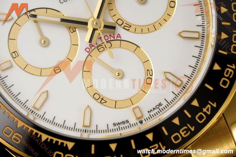 Rolex - Daytona 126518LN 40mm YG/RU Wht/Stk RWF JH4131 Free Sprung