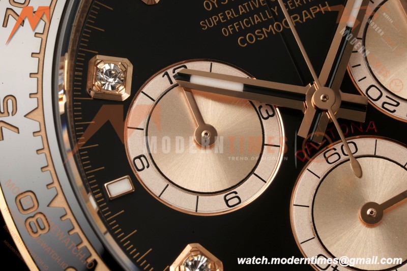 Rolex - Daytona 126515LN 40mm RG/RU Blk/Dia RWF JH4131 Free Sprung