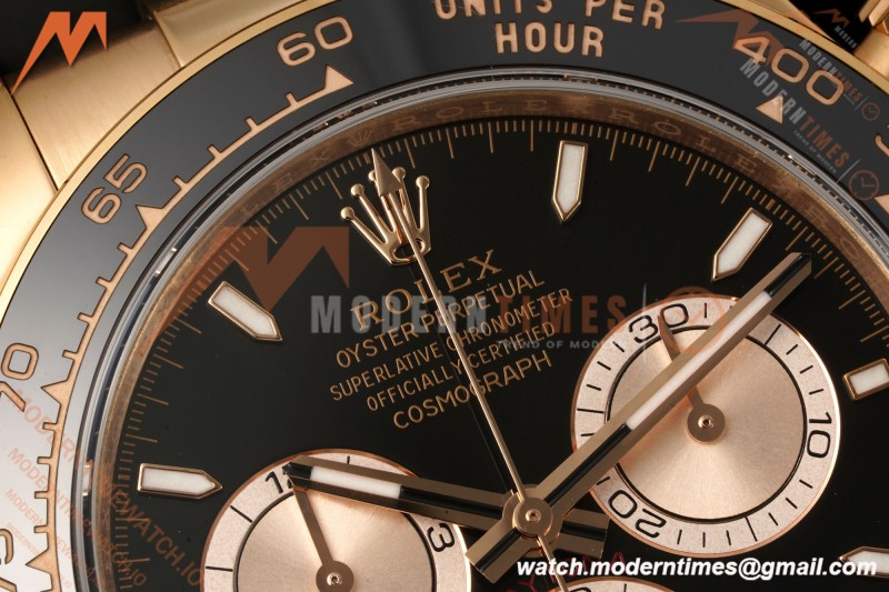 Rolex - Daytona 126515LN 40mm RG/RU Blk/Stk RWF JH4131 Free Sprung