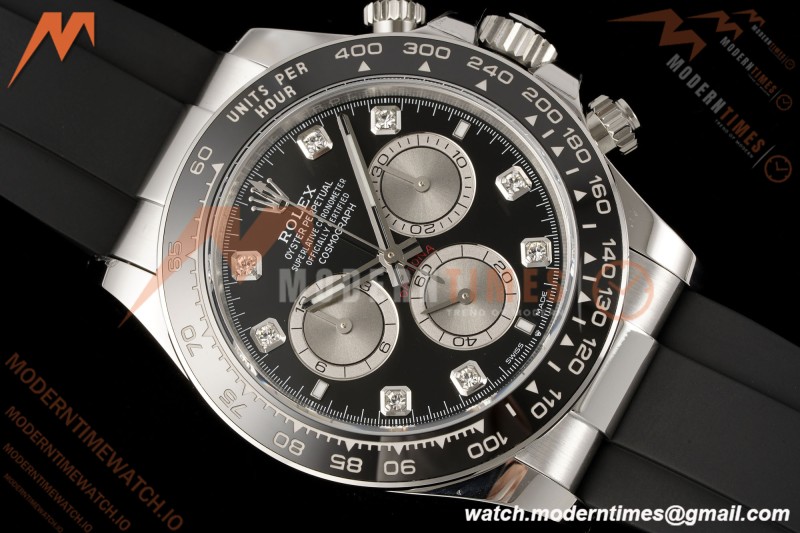 Rolex - Daytona 126519LN 40mm SS/RU Blk/Gry/Dia RWF JH4131 Free Sprung