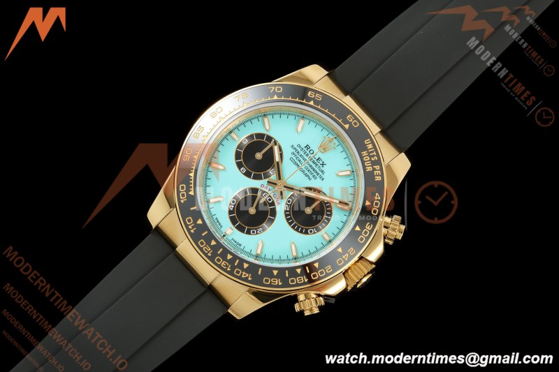 Rolex - Daytona 126518LN 40mm Gain Weight CER/YG/RU Turquoise Blue/Stk ZF JH4131