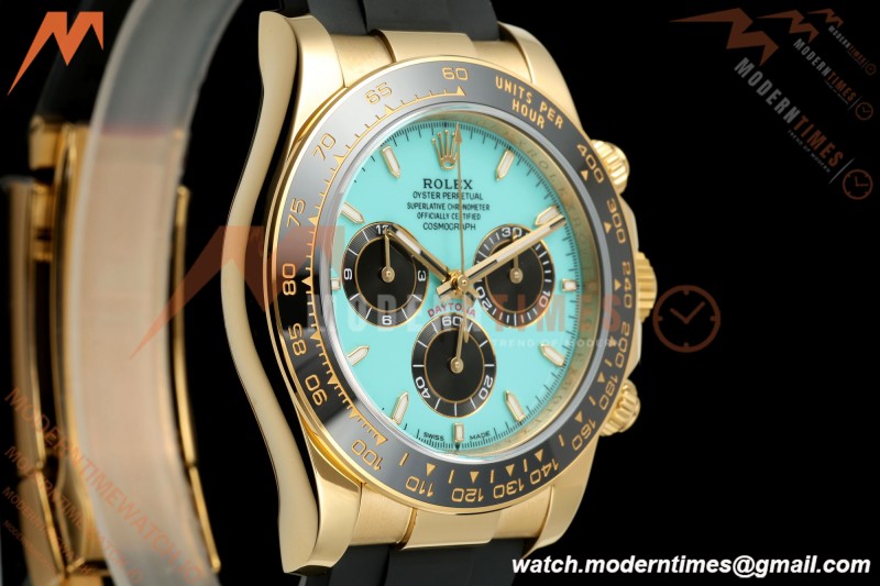 Rolex - Daytona 126518LN 40mm Gain Weight CER/YG/RU Turquoise Blue/Stk ZF JH4131