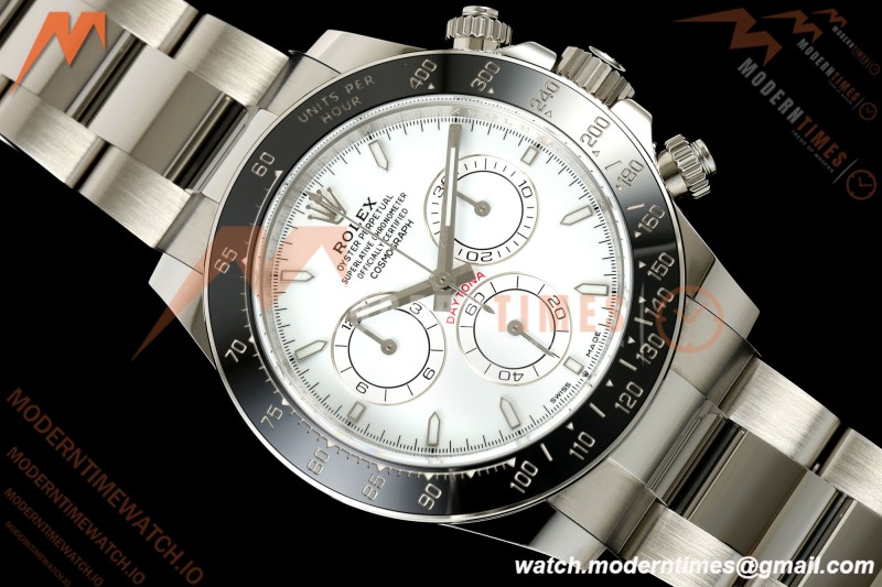 Rolex - Daytona 126502 40mm 904L SS/SS White Dial ERF JH4131 Free Sprung