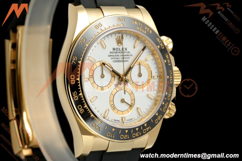 Rolex - Daytona 126518LN 40mm Gain Weight CER/YG/RU Wht/Stk WF JH4131 Free Sprung
