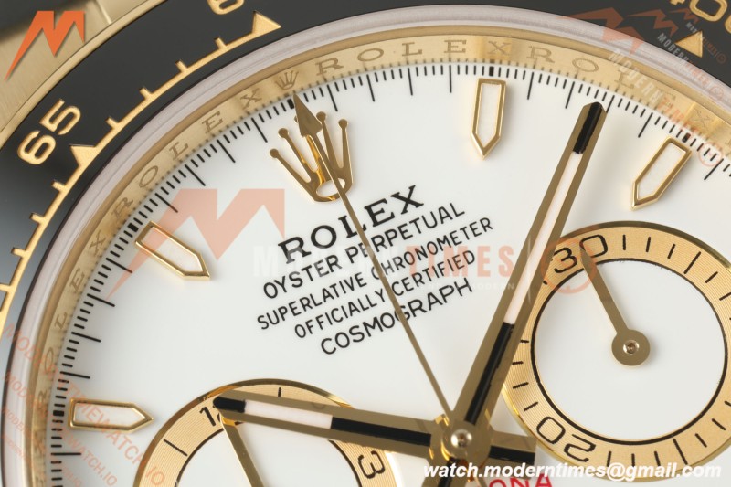 Rolex - Daytona 126518LN 40mm Gain Weight CER/YG/RU Wht/Stk WF JH4131 Free Sprung
