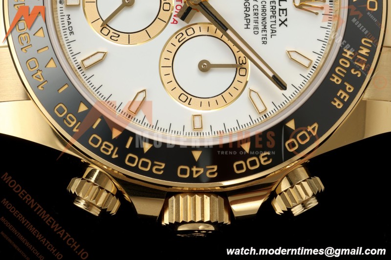 Rolex - Daytona 126518LN 40mm Gain Weight CER/YG/RU Wht/Stk WF JH4131 Free Sprung